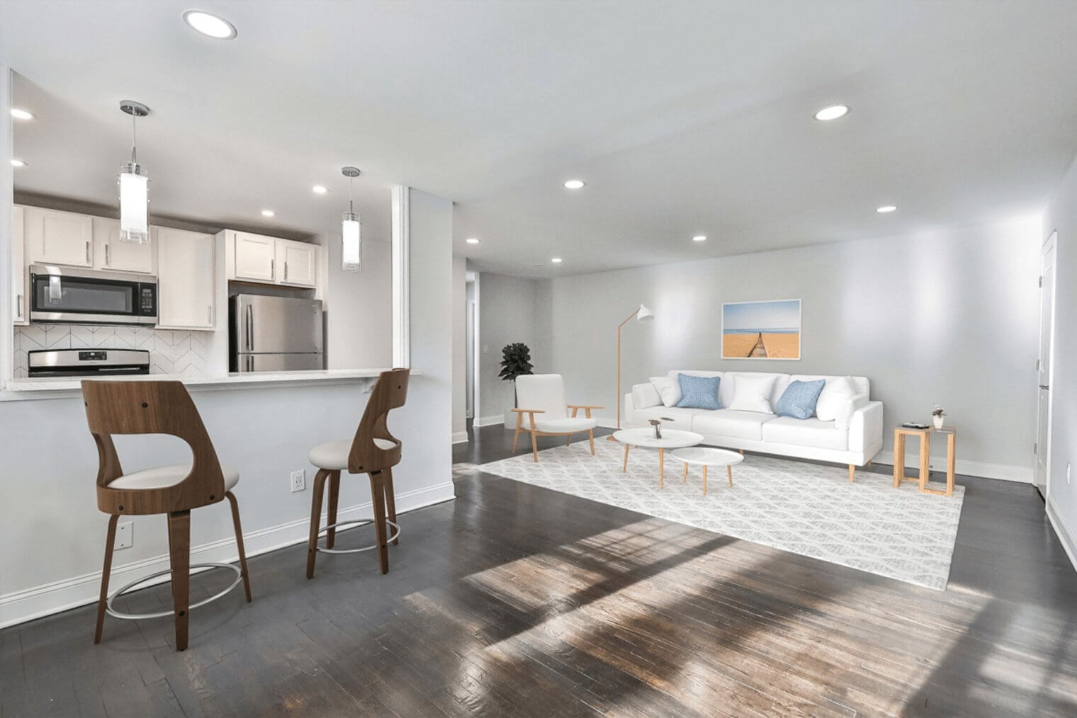 patridge run parsippany apartments kitchen dining area living room